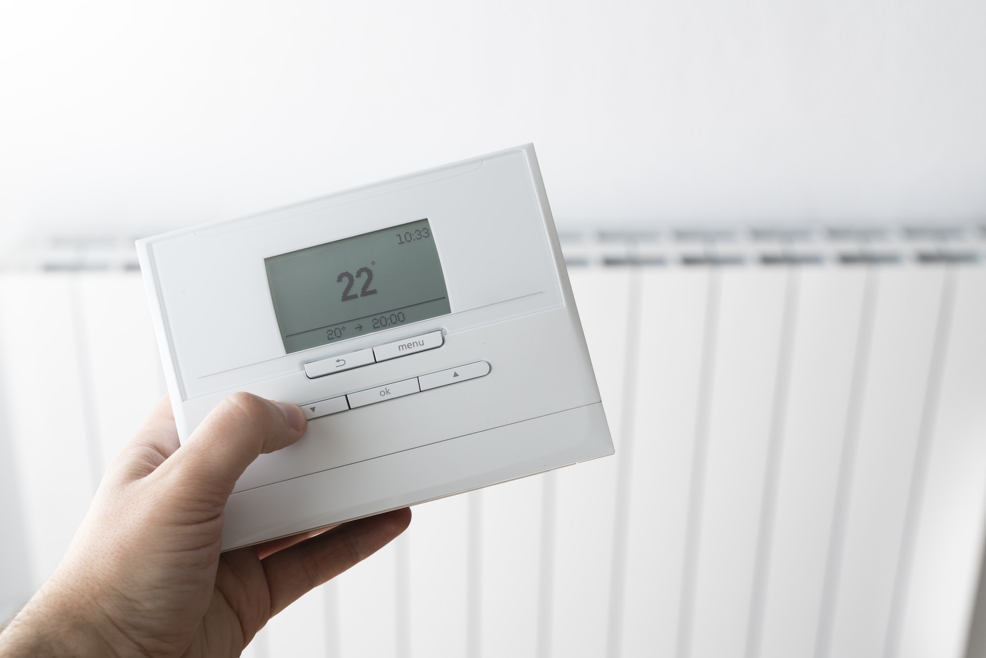 Lower the heating temperature to save money and energy with a remote control