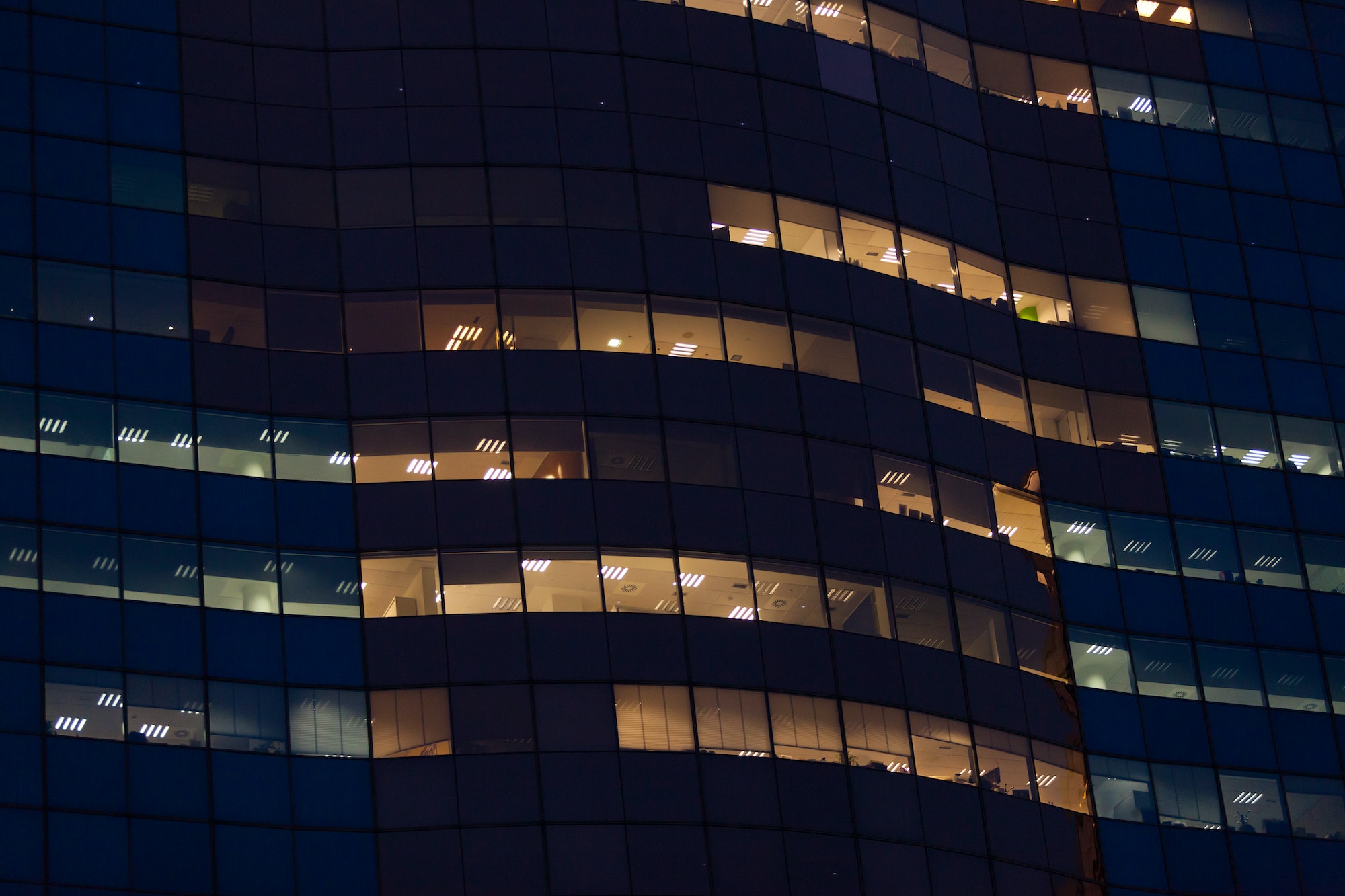 Office Building Background at Night