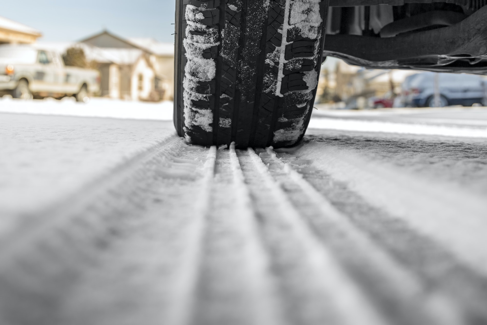Tire in snow