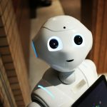 White robot human features