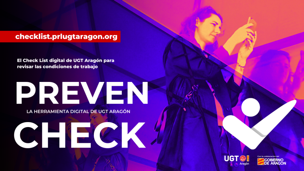 PREVEN CHECK. Nueva herramienta de UGT Aragón para evaluar los riesgos de tu puesto de trabajo
